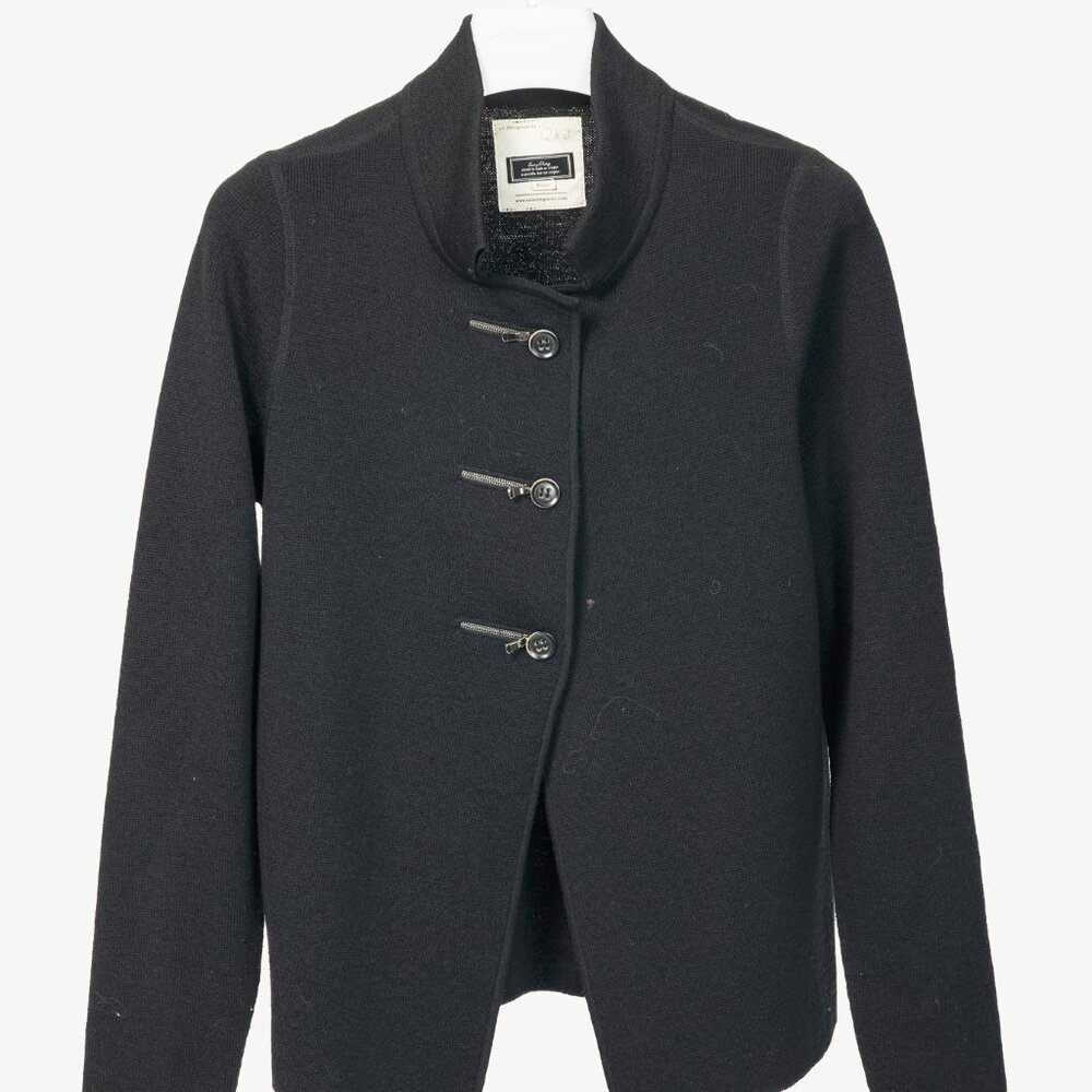Annette Gortz AW09 Chita Black Wool-Blend Buttoned Jacket